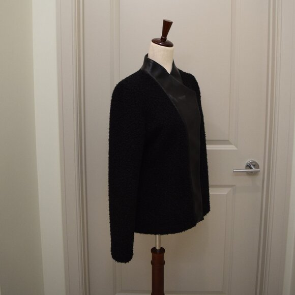 Hilton Hollis - Black Boucle and Leather Jacket - M - Picture 3 of 8
